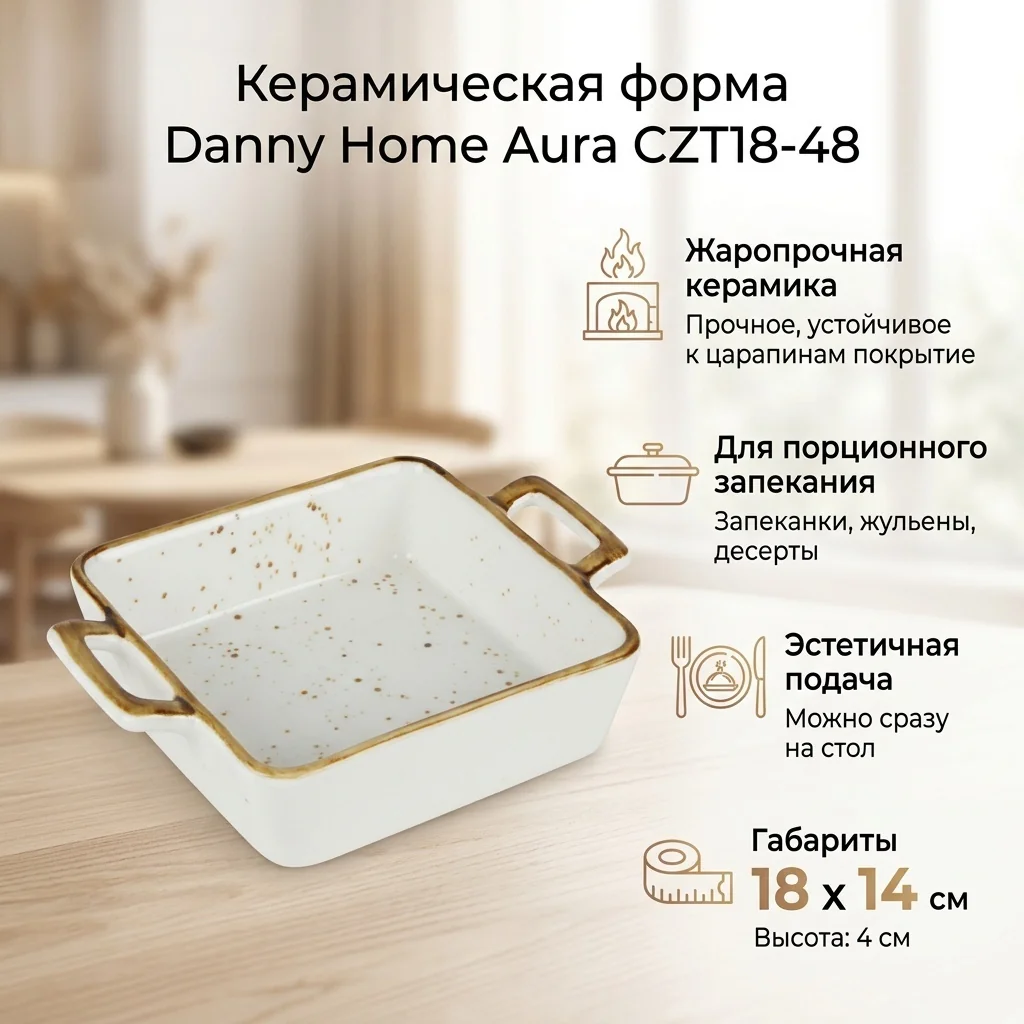 Форма для запекания DH Aura 18х14х4 см CZT18-48