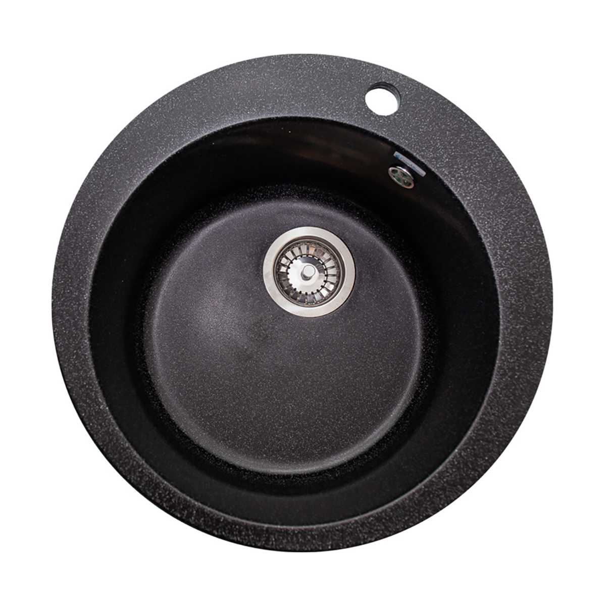 Кухонная мойка GranAlliance G-11, черный,круглая 495 мм