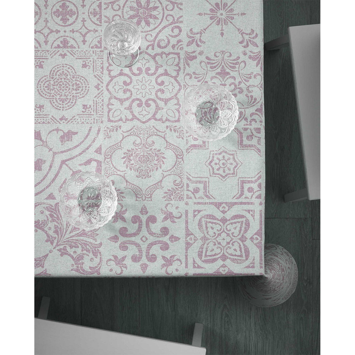 MEDINA: Скатерть грязеотталкивающая, 80% COTON, 20% poliester, 207 г/м2, с тефлоновым покрытием Rosa