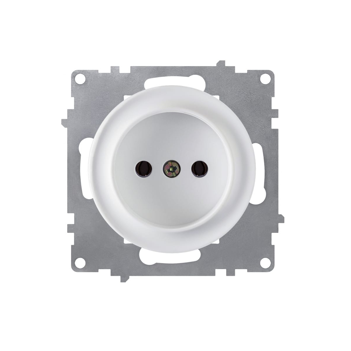 Розетка без заземления, винтовые контакты, цвет белый (серия Florence) арт.1E10301300