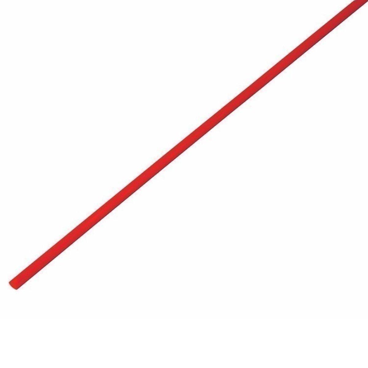 Трубка термоусаживаемая ТУТ нг 2,0/1,0мм, красная 1м REXANT