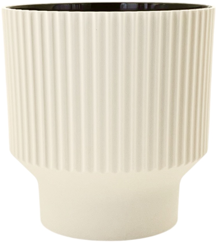 Горшок пластиковый с вкладкой, Аркада ваниль д. 22.5 н.23 см. 7,2л АР23-31