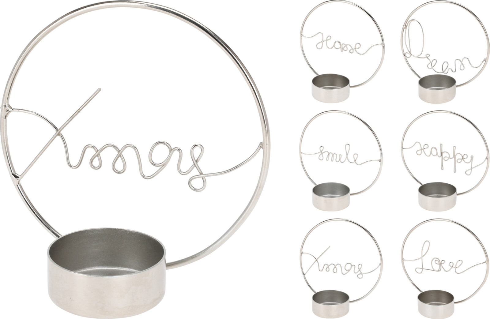 Подсвечник для чайной свечи круглый 6 видов в ассортименте A98810480 К