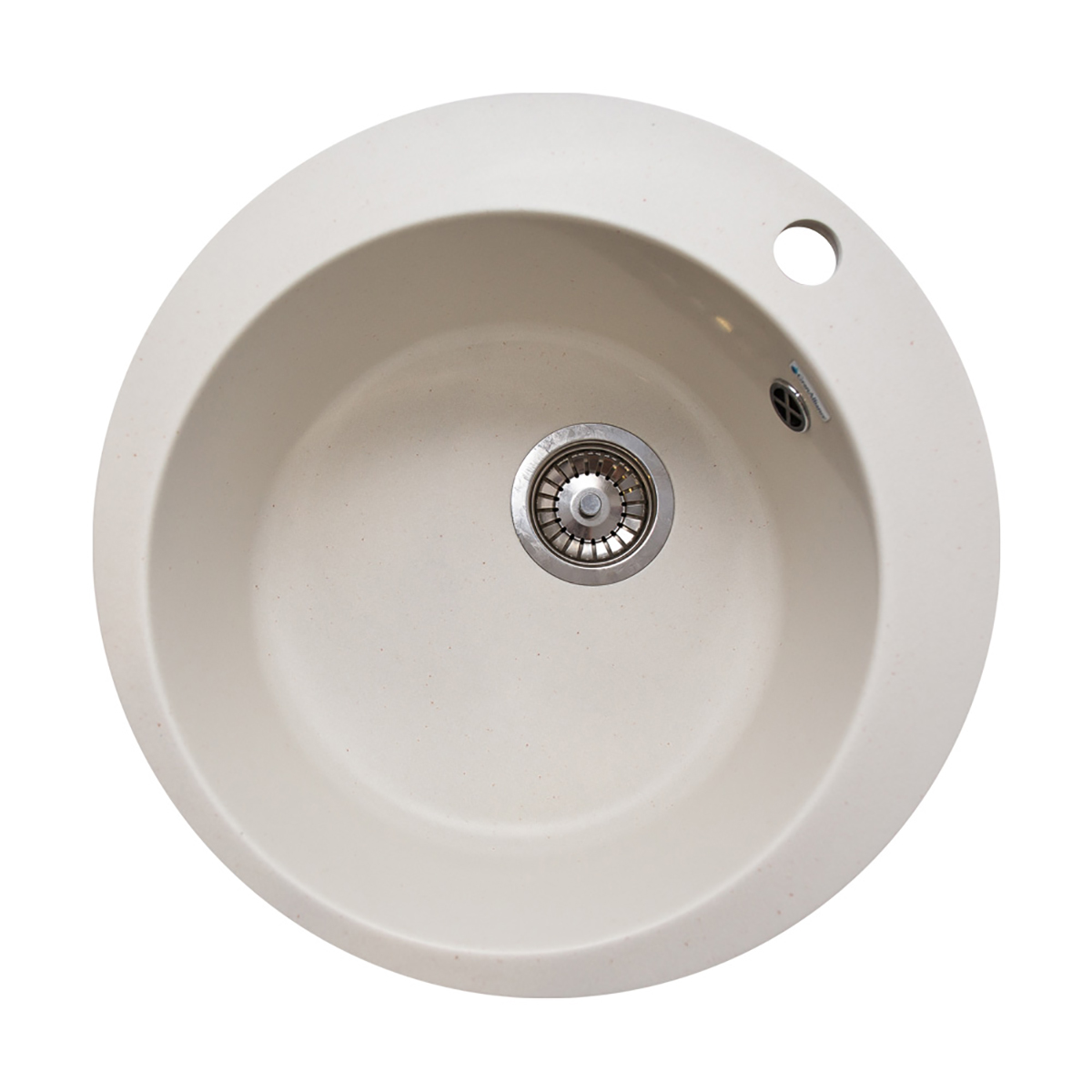 Кухонная мойка GranAlliance G-11, белый,круглая 495 мм