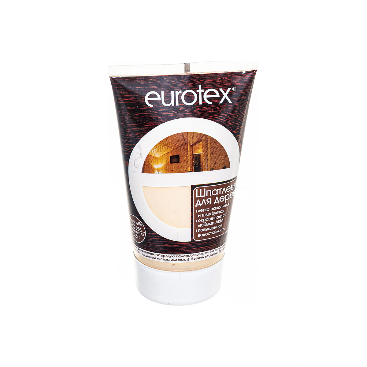 Шпатлевка для дерева EUROTEX, лиственница - 0,225 кг
