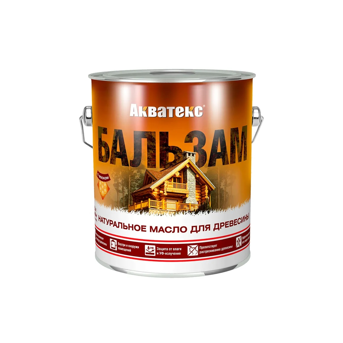 Натуральное масло для древесины Акватекс - бальзам 2,2 л палисандр