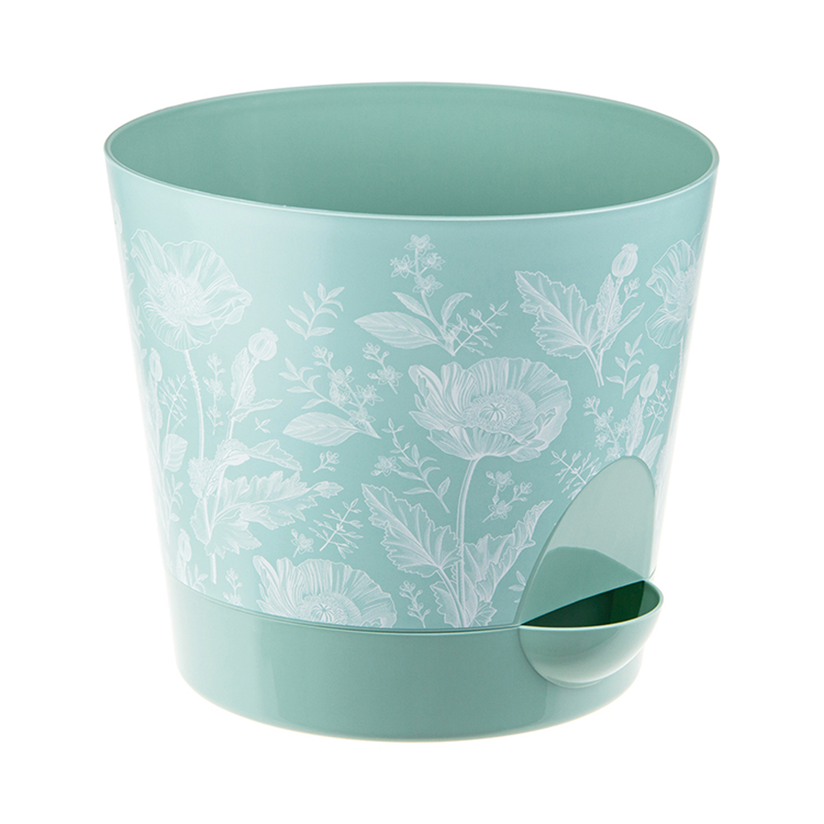 Кашпо IDEA НИКА ДЕКО D120мм 0,8л с прикорневым поливом маки М 3076