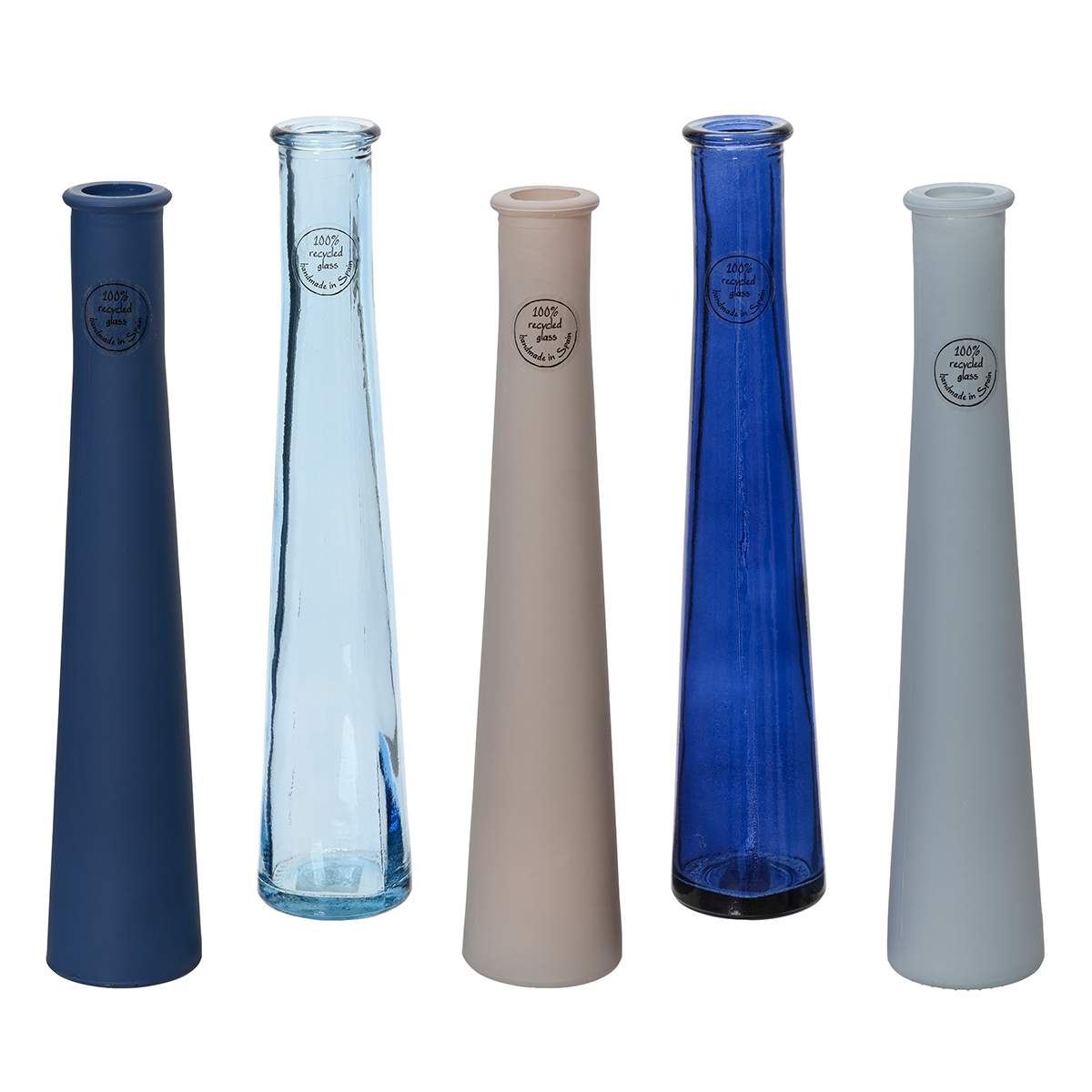 Ваза-колба стекло Kaemingk 7х32 см 5 цветов в ассортименте 870349
