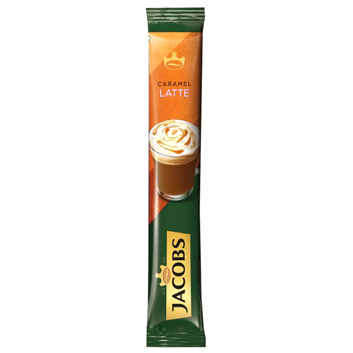 Кофейный напиток растворимый JACOBS "Латте Карамель" со вкусом карамели 10x16x17g