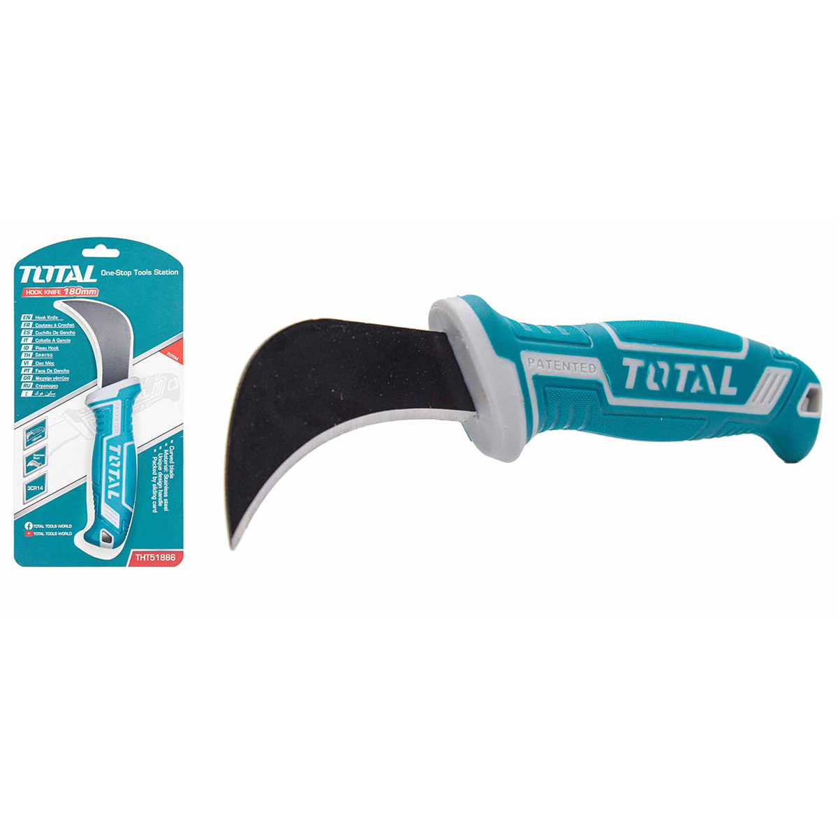 Крючковый нож "ТОТАL" 180мм THT51886