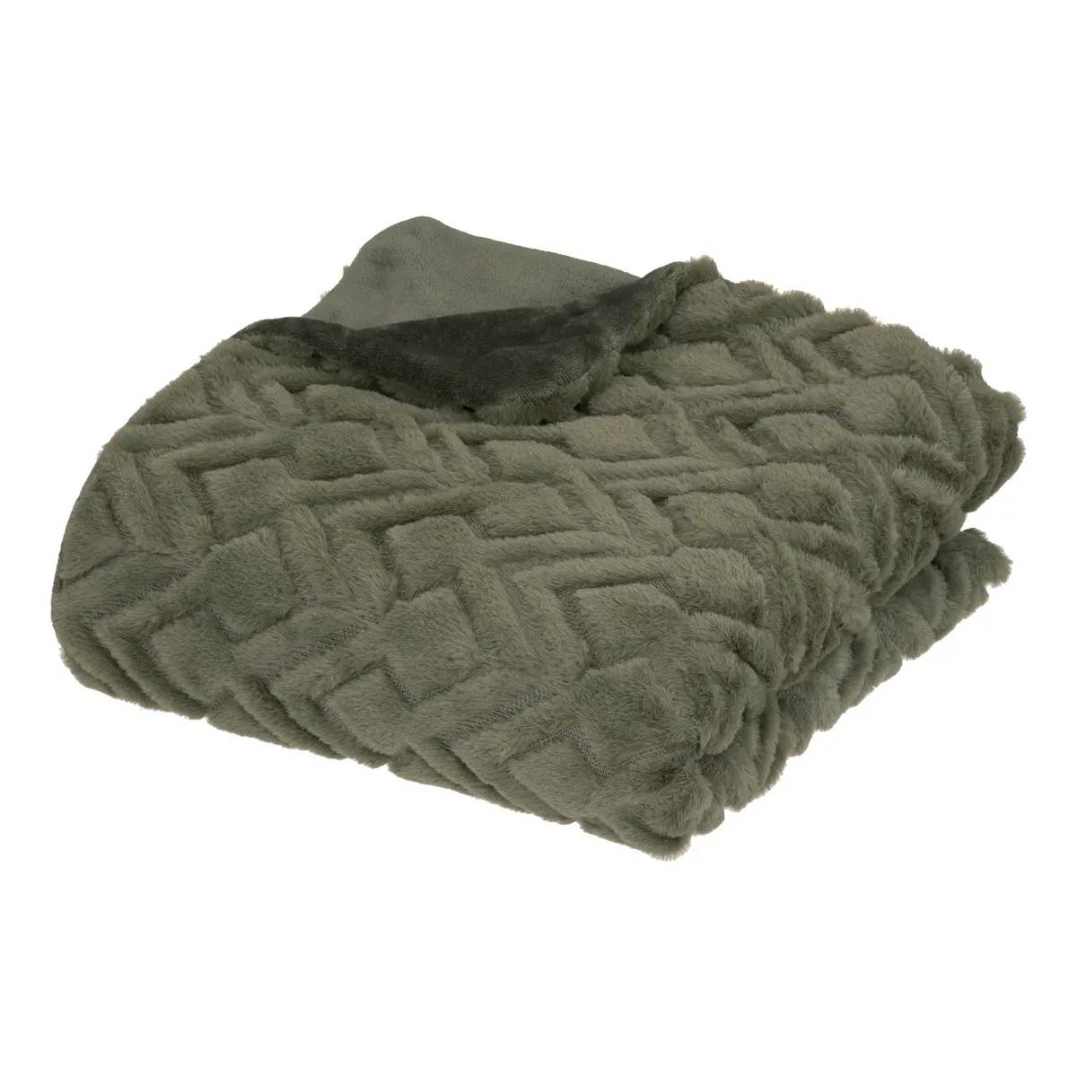 Плед Atmosphera Mara 180х230 см мех хаки 188512K