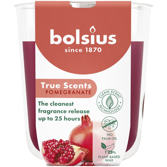 Аромасвеча в стакане Bolsius True Scents 8x7,3 см Pomegrante