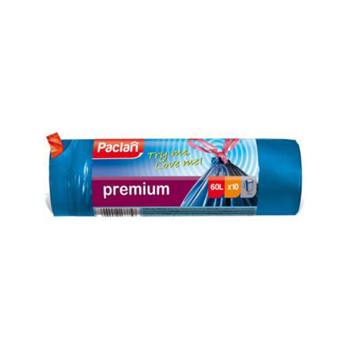 Paclan мешки для мусора с тесьмой Premium 60 л, 63х78 см, 10 шт, 30 мкм