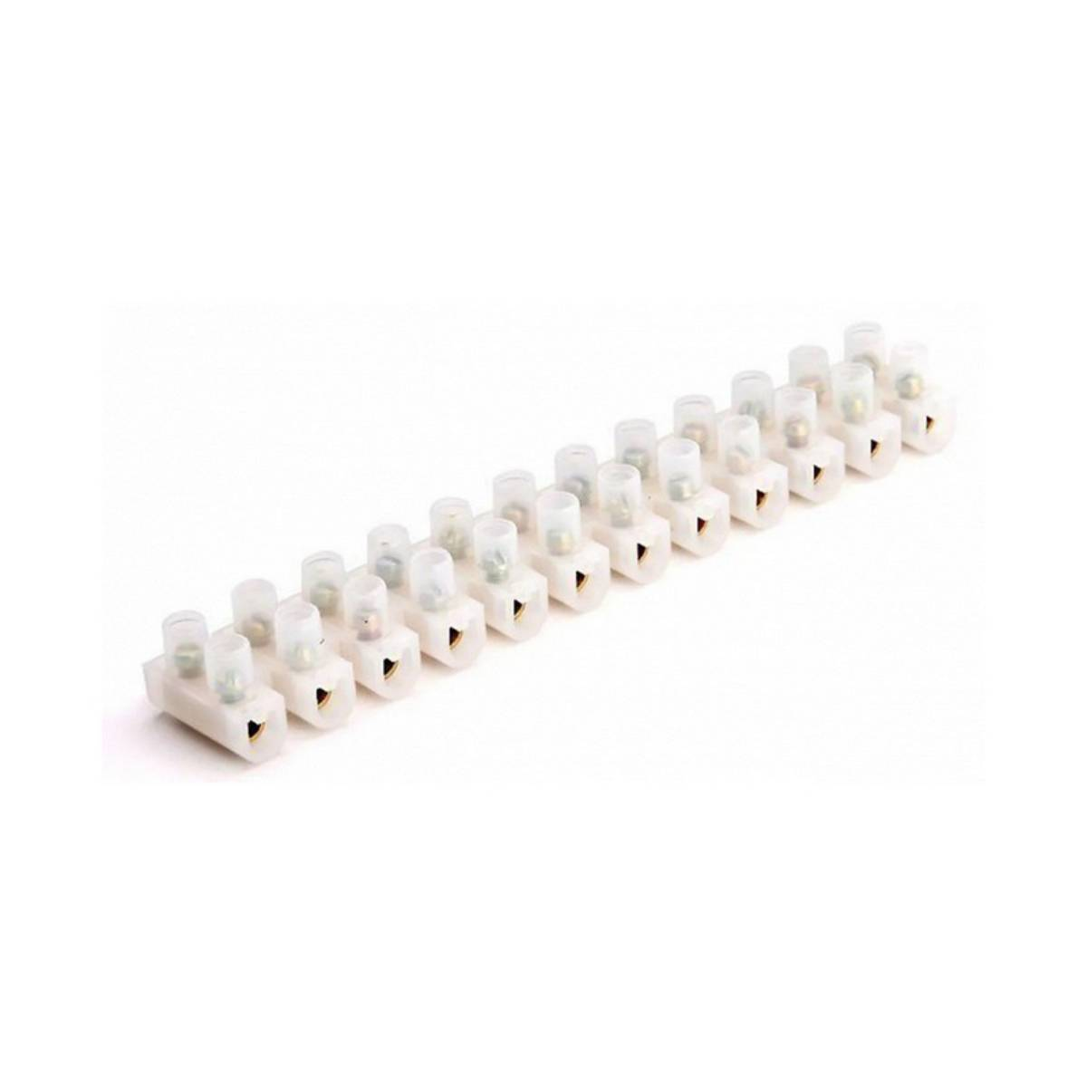 Клемма винтовая, ЗВИ-20, пластик, 2,5-10мм², белая, 1шт., 12 пар, 26634 1,duwi