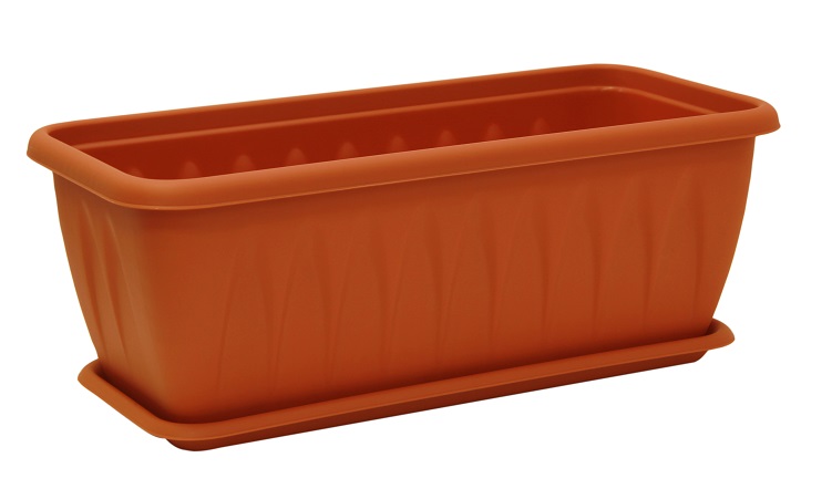 Ящик балконный IDEA АЛИЦИЯ 400мм с поддоном - Терракотовый