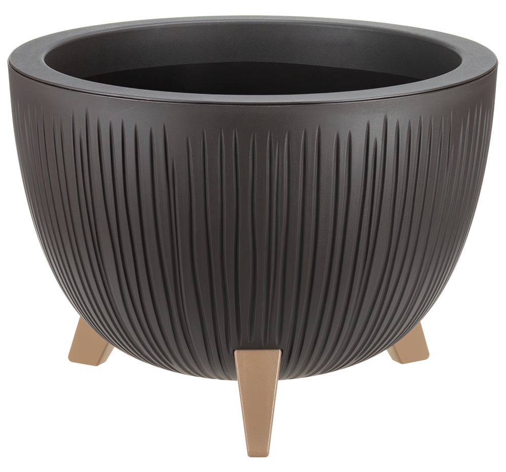 Кашпо ПЕТАЛИС D350мм 12л коричневый ротанг М 3255