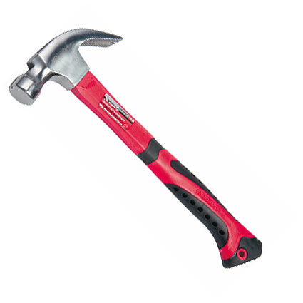 Молоток-гвоздодер Matrix боек c магнитом фибергласовая обрезиненная ручка 450г