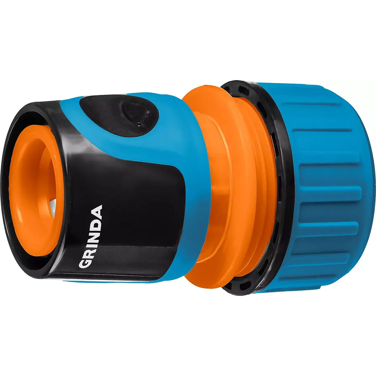 Соединитель быстросъемный GRINDA, TC-12A, 1/2", с автостопом, пластиковый с TPR, для шланга, PROLine