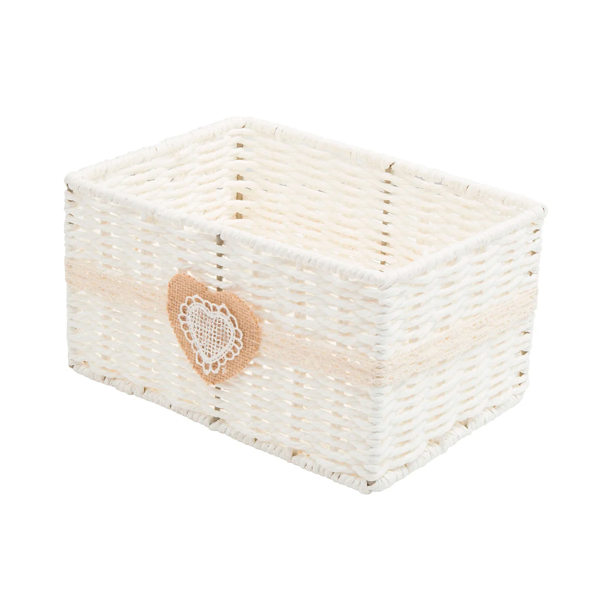 Корзина стеллажная Handy Home Сердечко 25х18х14 см, белый