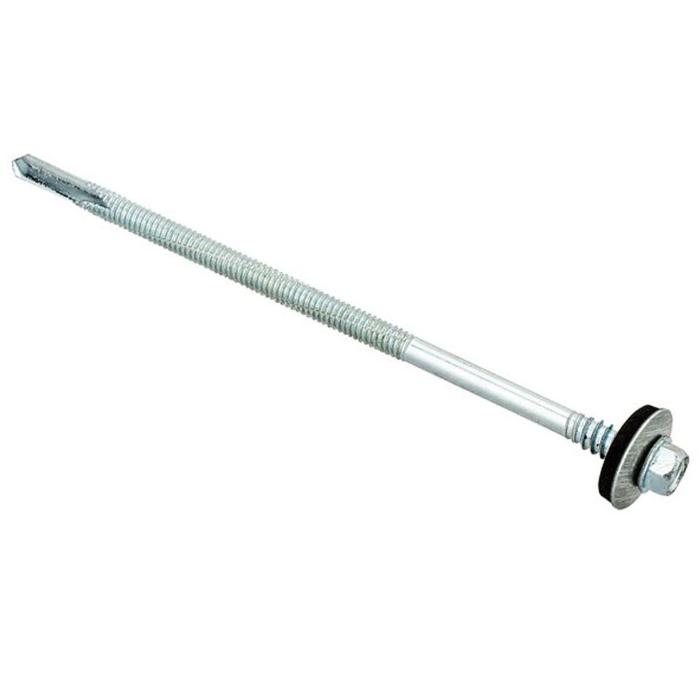 Саморезы для сэндвич-панелей 6,3x105 (белый цинк 20 шт)