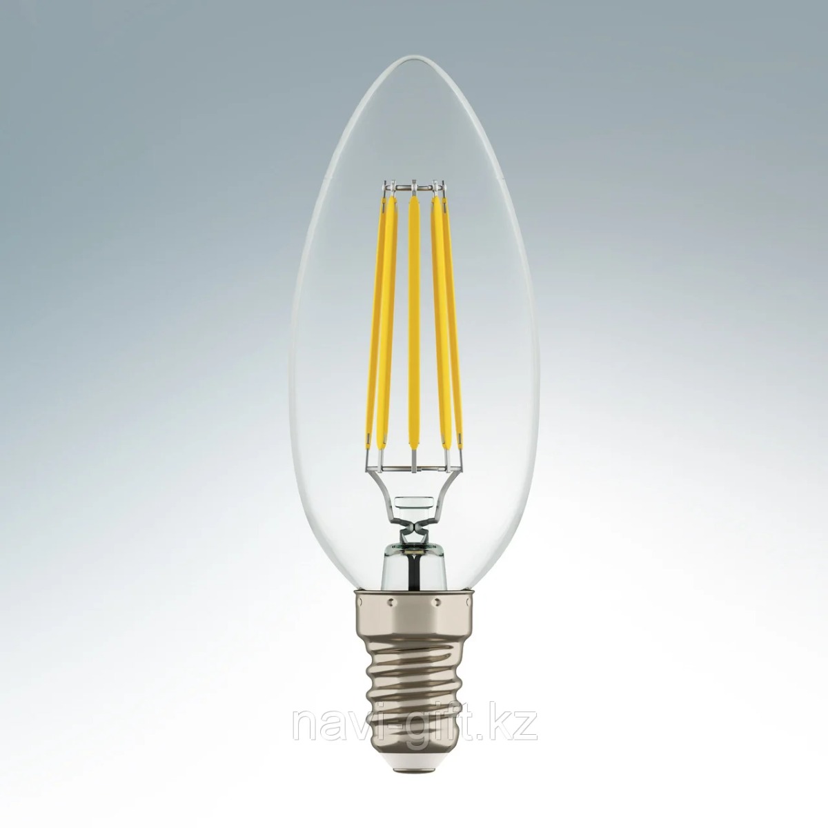Лампа светодиодная нитевиднаяпрозрачная свеча С35 7 Вт 4000 К Е14Фарлайт