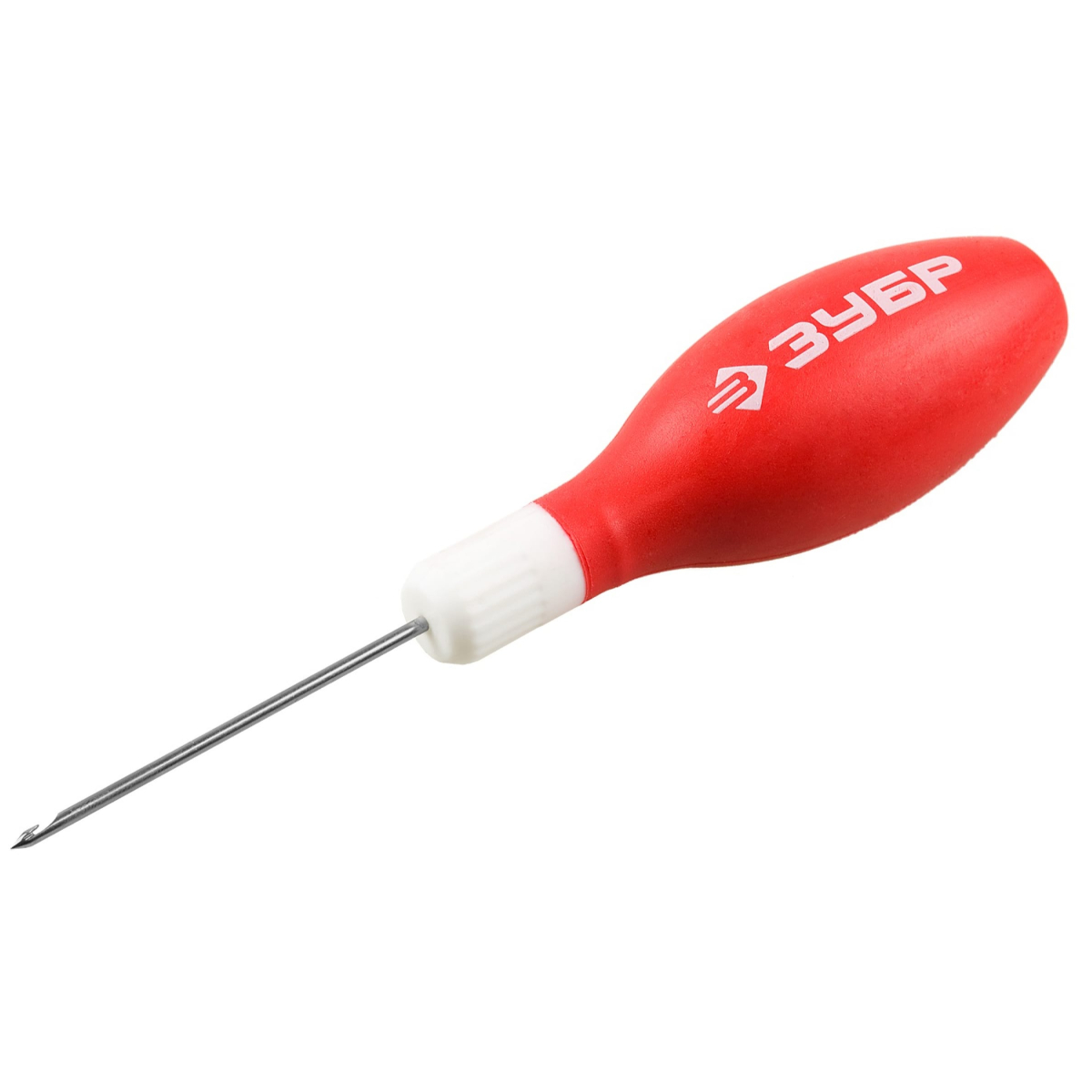 Шило ЗУБР "Мастер" сапожное, эргономичная обрезиненная рукоятка, длина 60мм, d 2мм