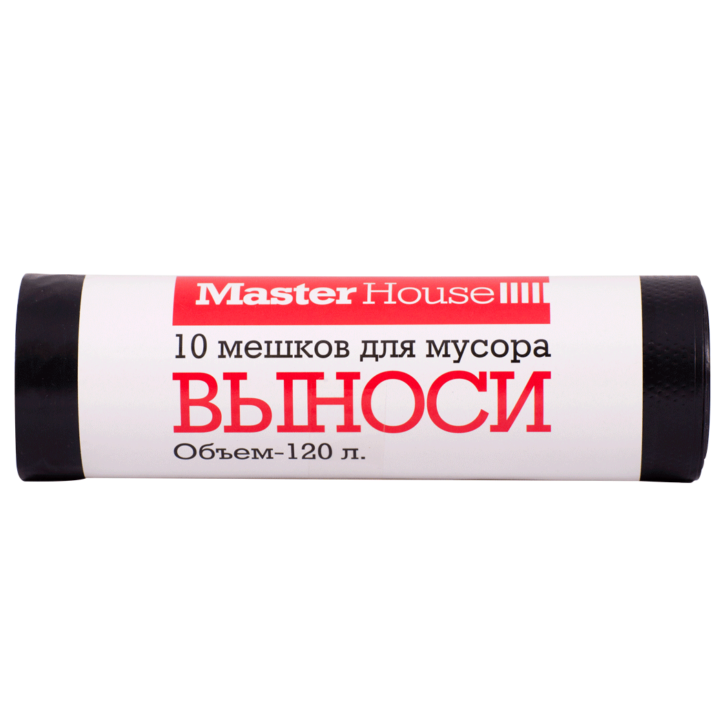 Мешки для мусора ВЫНОСИ 120 л 10 шт плотность 25 микрон 60356