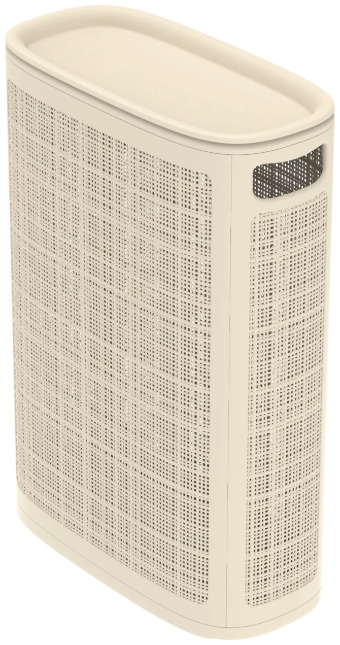 Корзина для белья Альт-Пласт Лён 45л 43×20×60см слоновая кость АП 1066