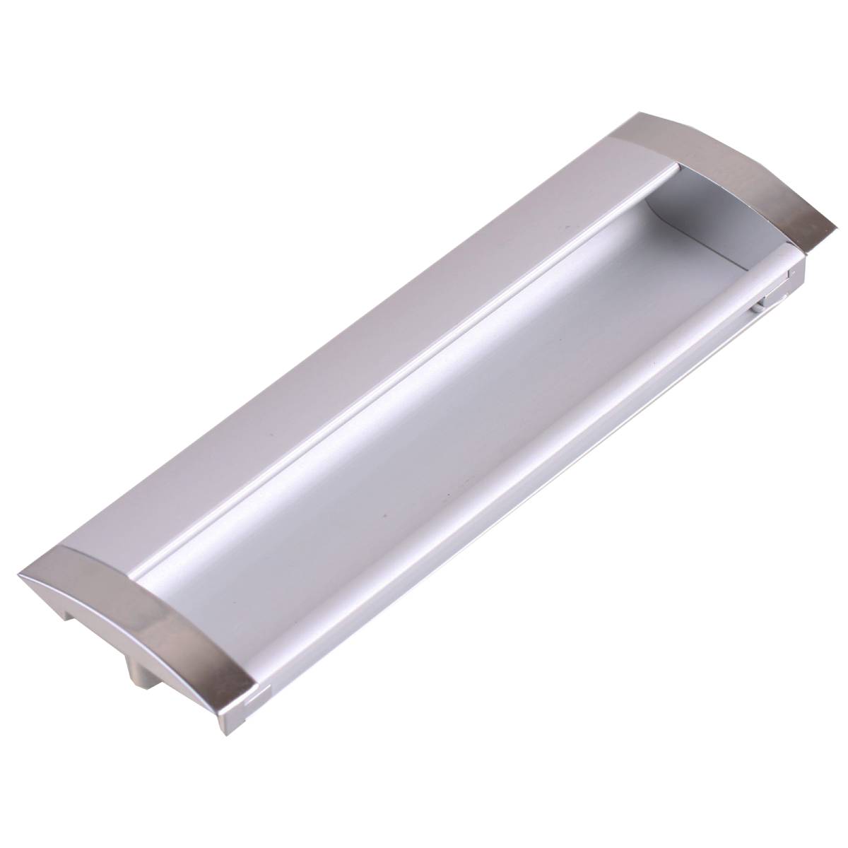 Ручка врезная 128мм (серый 1 шт)