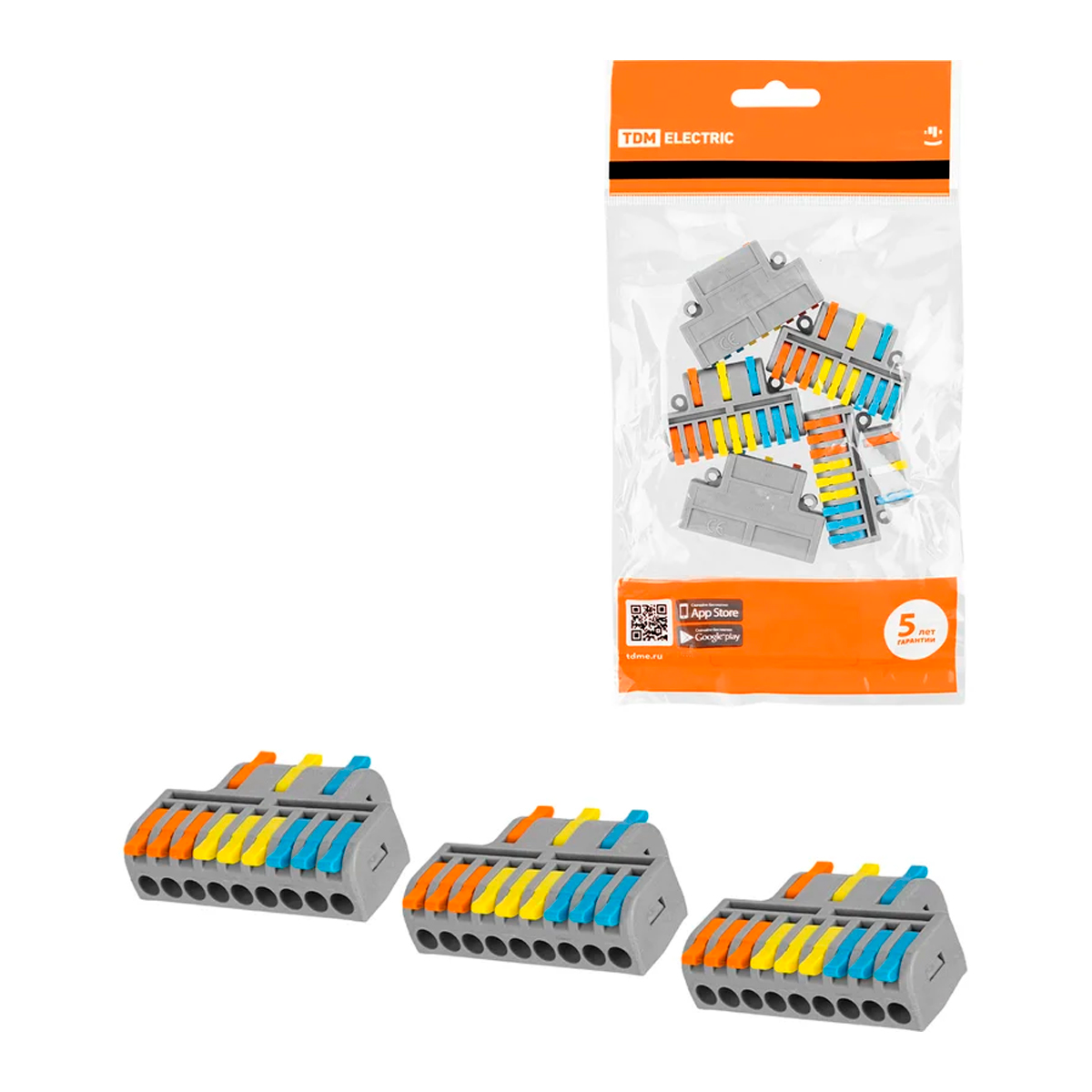 КЛЕММА РАЗВЕТВИТЕЛЬНАЯ СКР-439 4мм2, 5шт/упак TDM