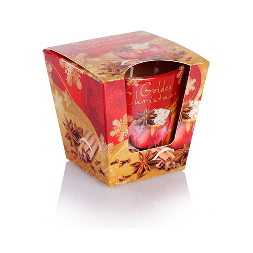 Аромасвеча BARTEK в стакане Золотое рождество 130 гр (Golden Christmas) НГ