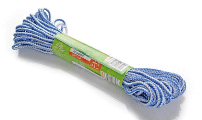 Шнур бельевой d 3мм нагрузка 70 КГС (≈ 1000)