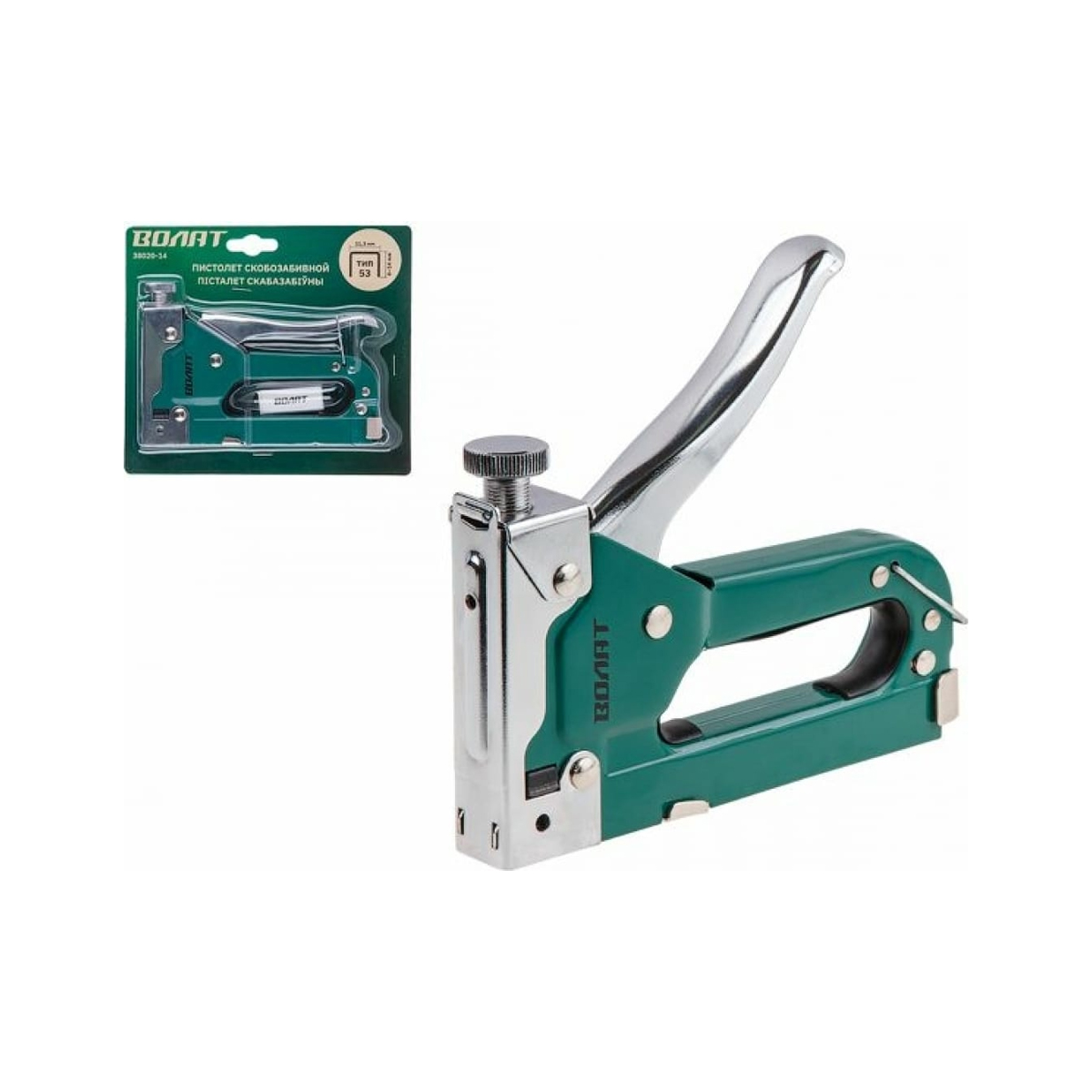 Пистолет скобозабивной мет. 4-14мм ВОЛАТ, арт.38020-14