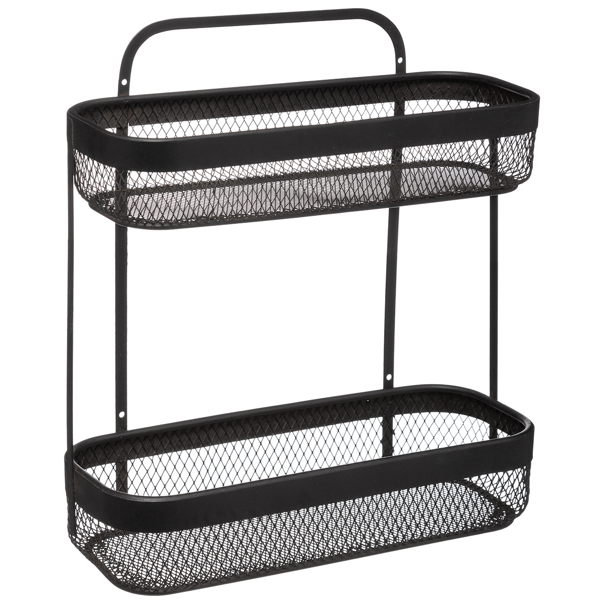 Полка для ванной 5Five Mayaj 2-х ярусная прямоугольная черная 169223