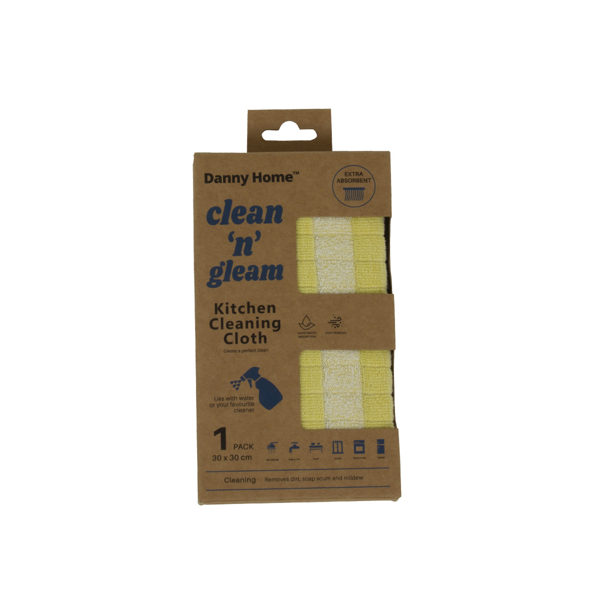 Салфетка для уборки DH Clean n gleam для кухонных поверхностей 30х30см DM23-009