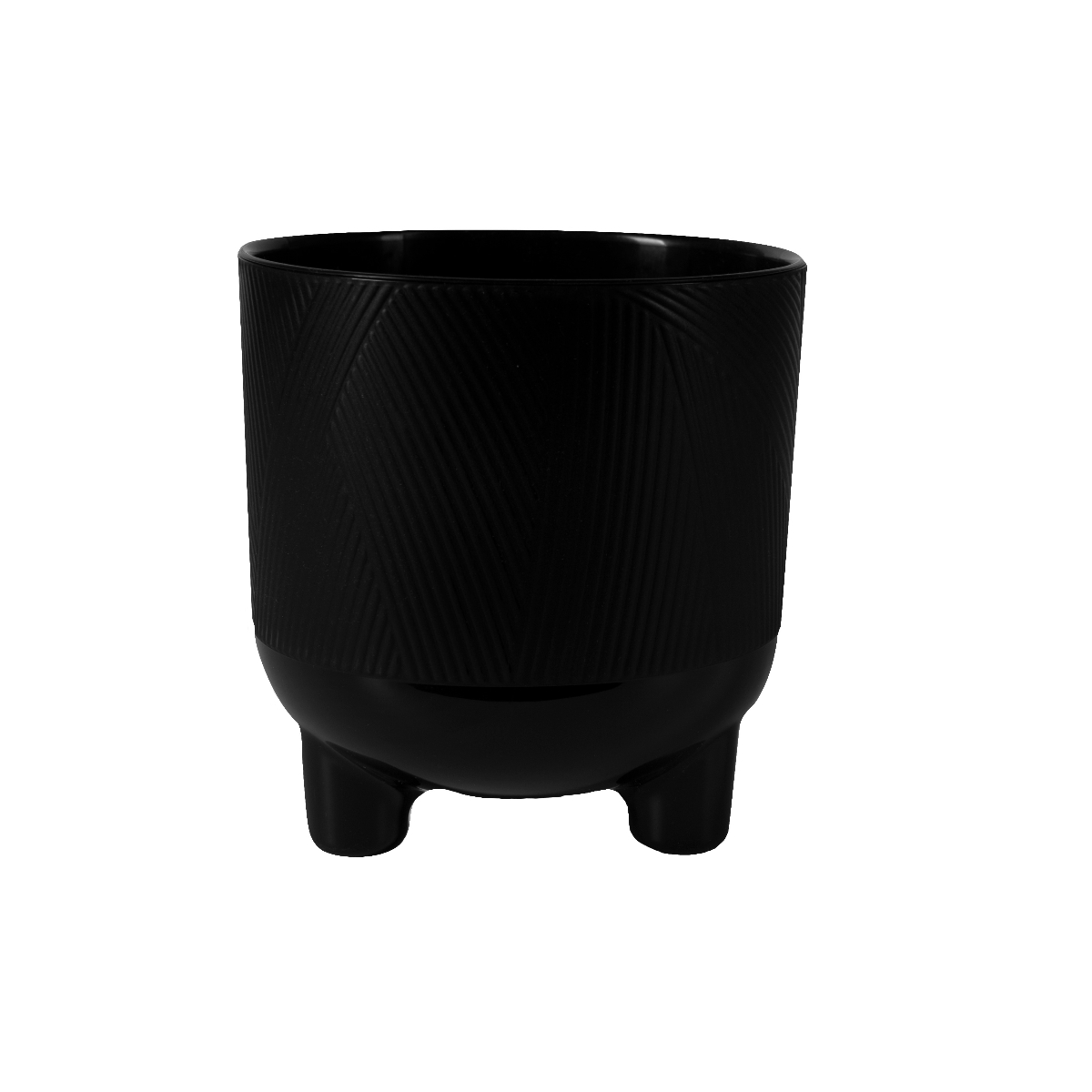 Горшок пластиковый с вкладкой, Фита, Черный d.12,5 h.13,5 1,45 л. ФИ13-75