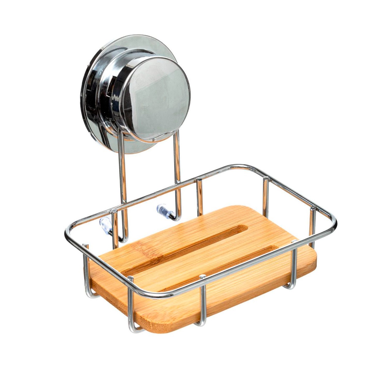 Мыльница на вакумной присоске  бамбук 174616