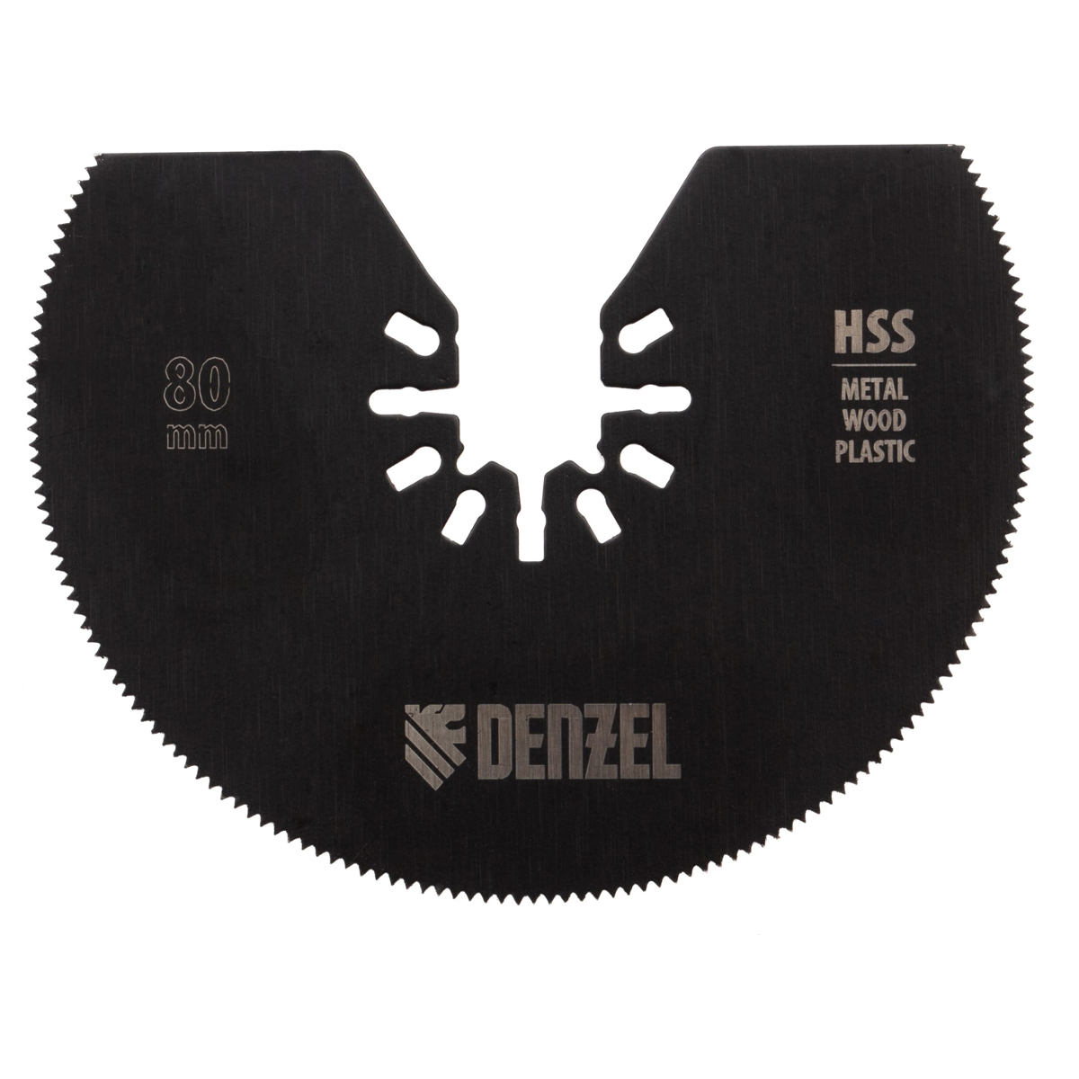 Насадка для МФИ отрезная полукруг., HSS, по металлу и дереву, 80 х 1,2 мм, мелкий зуб// Denzel