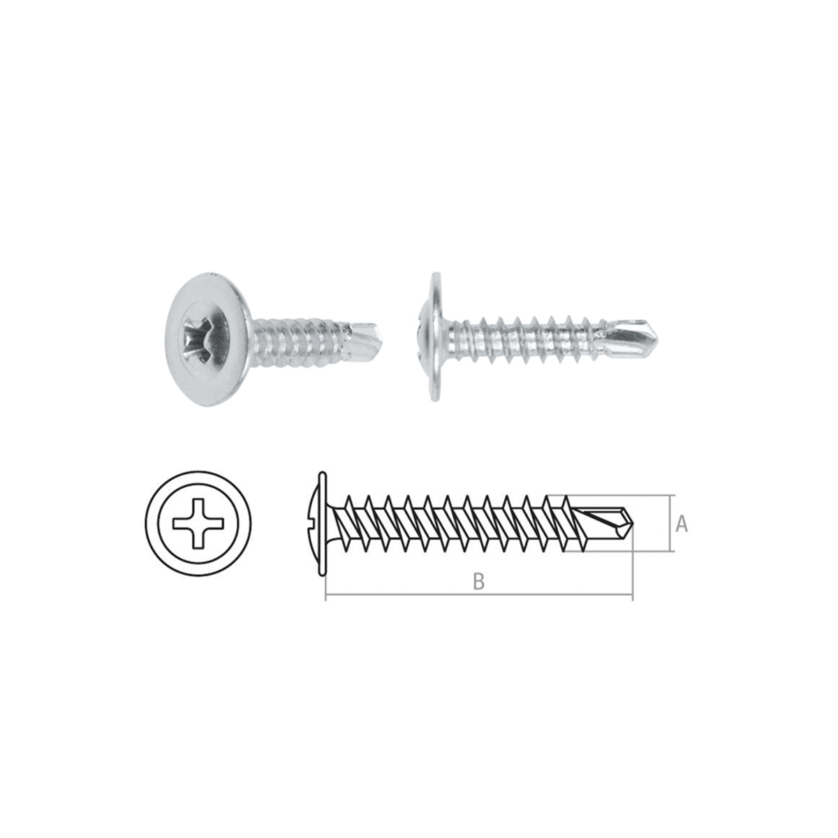 Саморез 4.2х41 мм с прессшайбой, цинк, со сверлом (25 шт в зип-локе) STARFIX, арт.SMZ1-50367-25