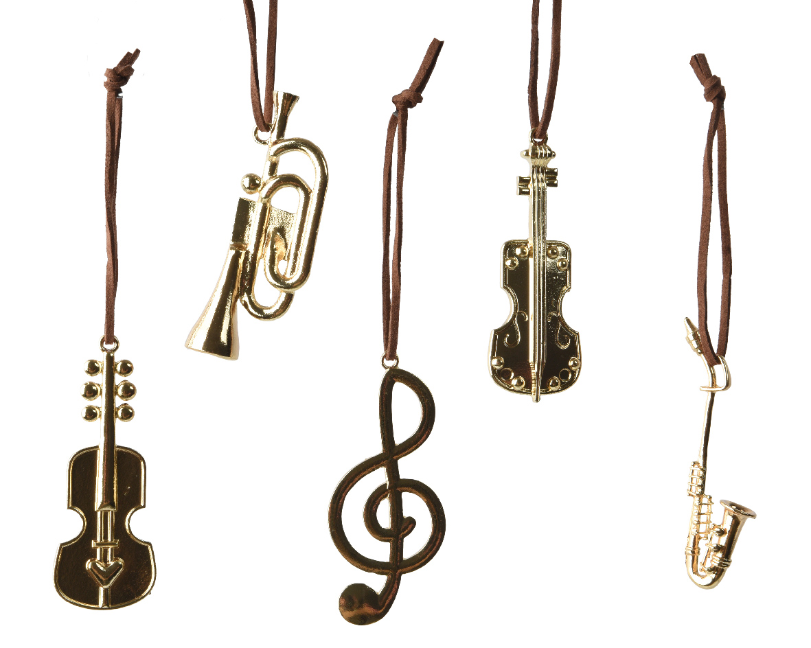 Украшение подвесное Музыкальные инструменты 8 см 5 видов в ассортименте 709529 Kmg