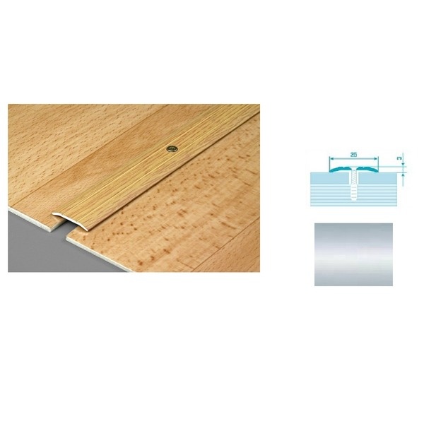 Планка порожная  ПС 01. серебро.1,8м