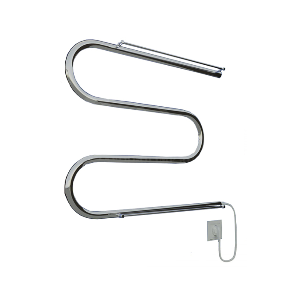 Полотенцесушитель Олимп М-образный с полочкой 600*500 1" прав. электрический