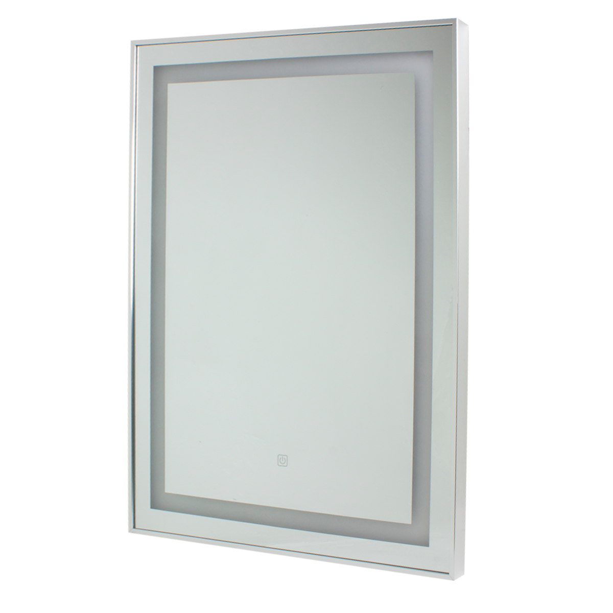 Зеркало T003-2, 80*60cm (Серебряная  рамка)