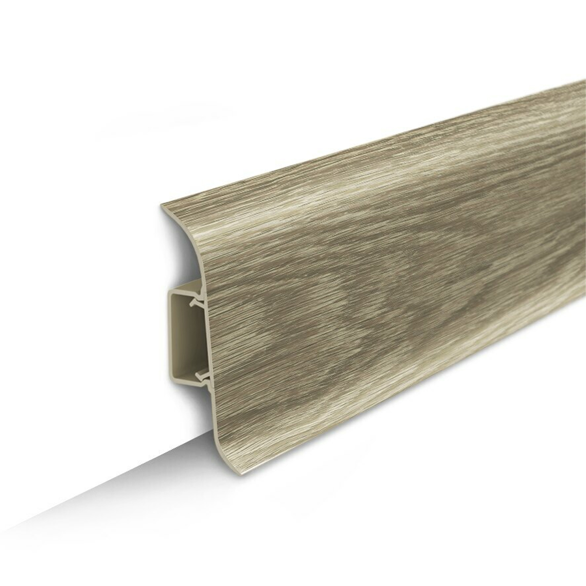 Плинтус напольный с центральной планкой 55мм 2,2м "Идеал Классик", 208 Дуб мокко