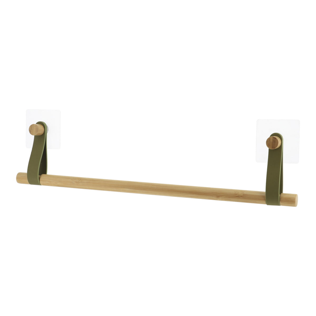 Планка для полотенца Tendance 55 см бамбук/экокожа хаки 91045143 Планка для полотенца Tendance 55 см бамбук/экокожа хаки 91045143