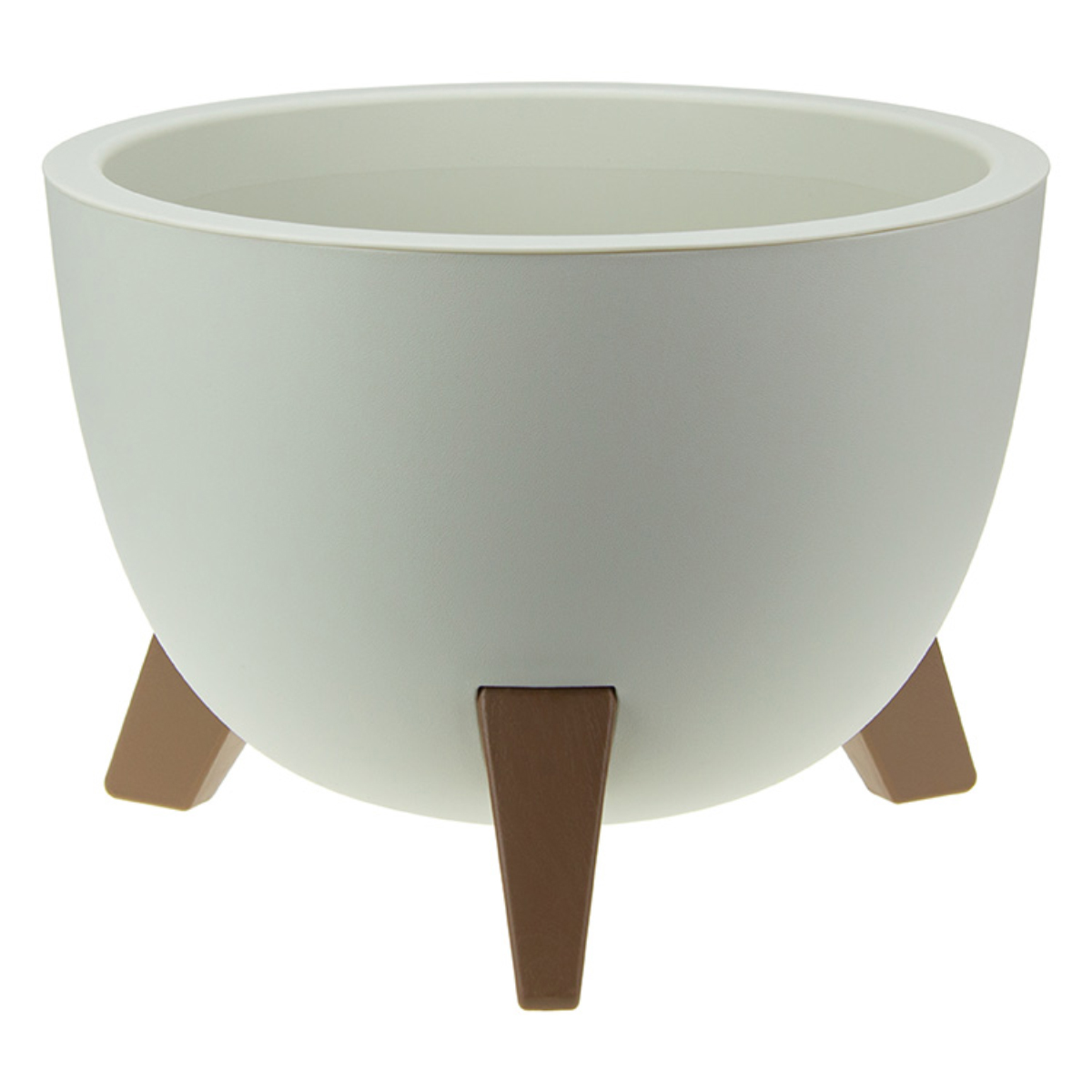 Кашпо IDEA ФЛОРИАН D250мм 4,2л, белый ротанг