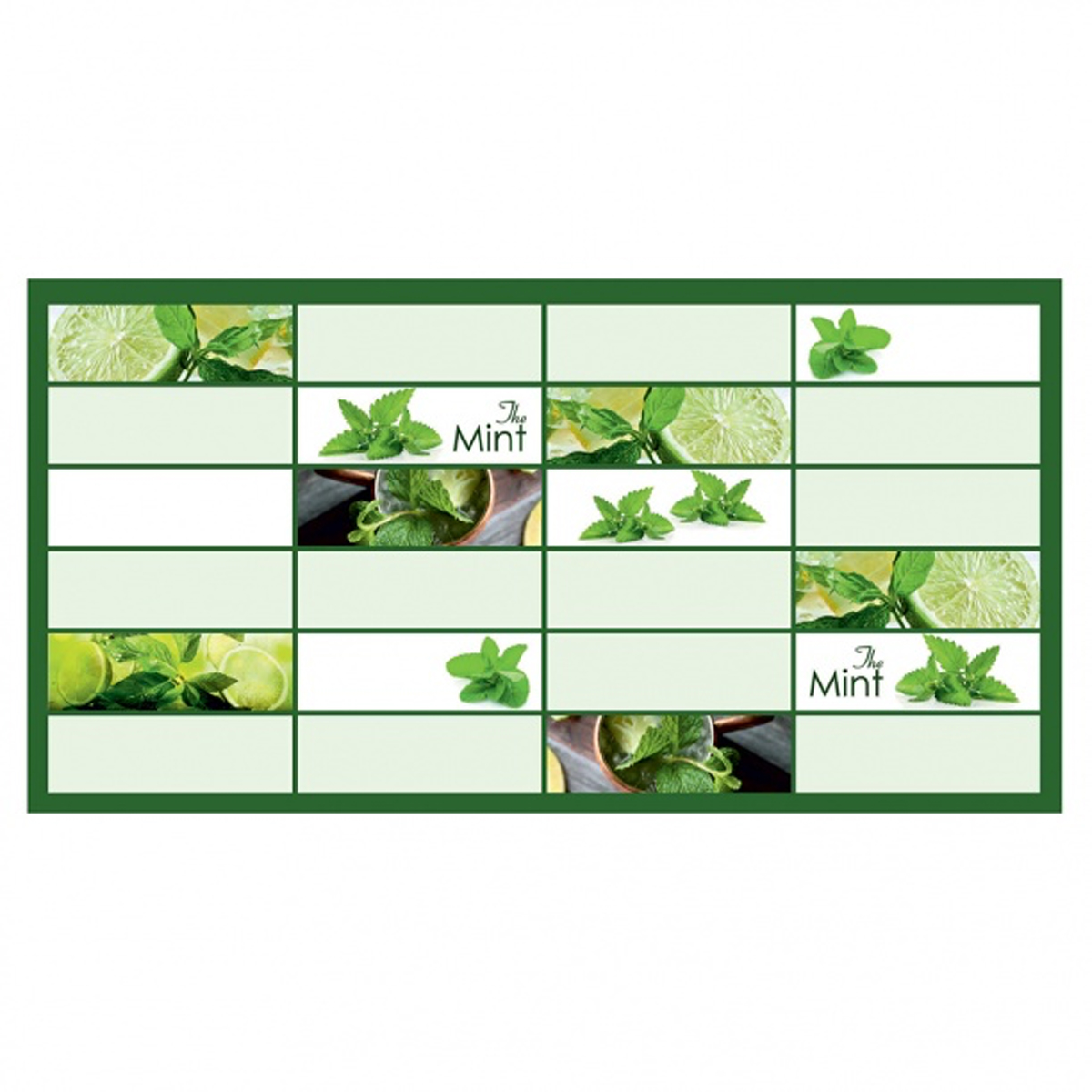 Панель ПВХ 0,4 плитка "Мята" 4627198193954