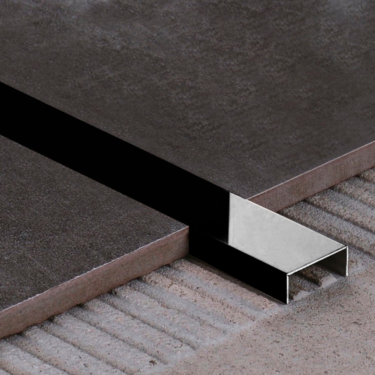 Профиль П образный черный глянец 10*30*10мм