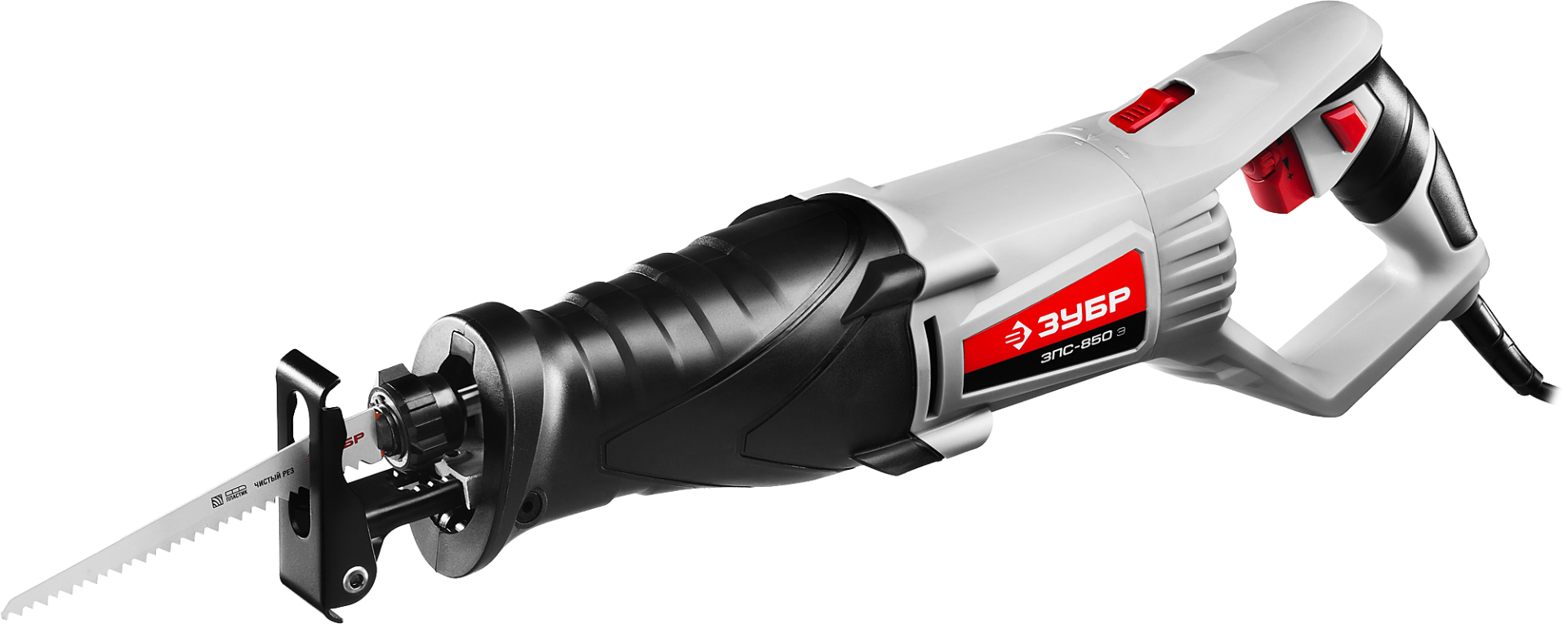 Пила сабельная (электроножовка), ЗУБР ЗПС-850 Э, 850 Вт, 0-2800 ход/мин, рез 150 мм (дерево), 12 мм 