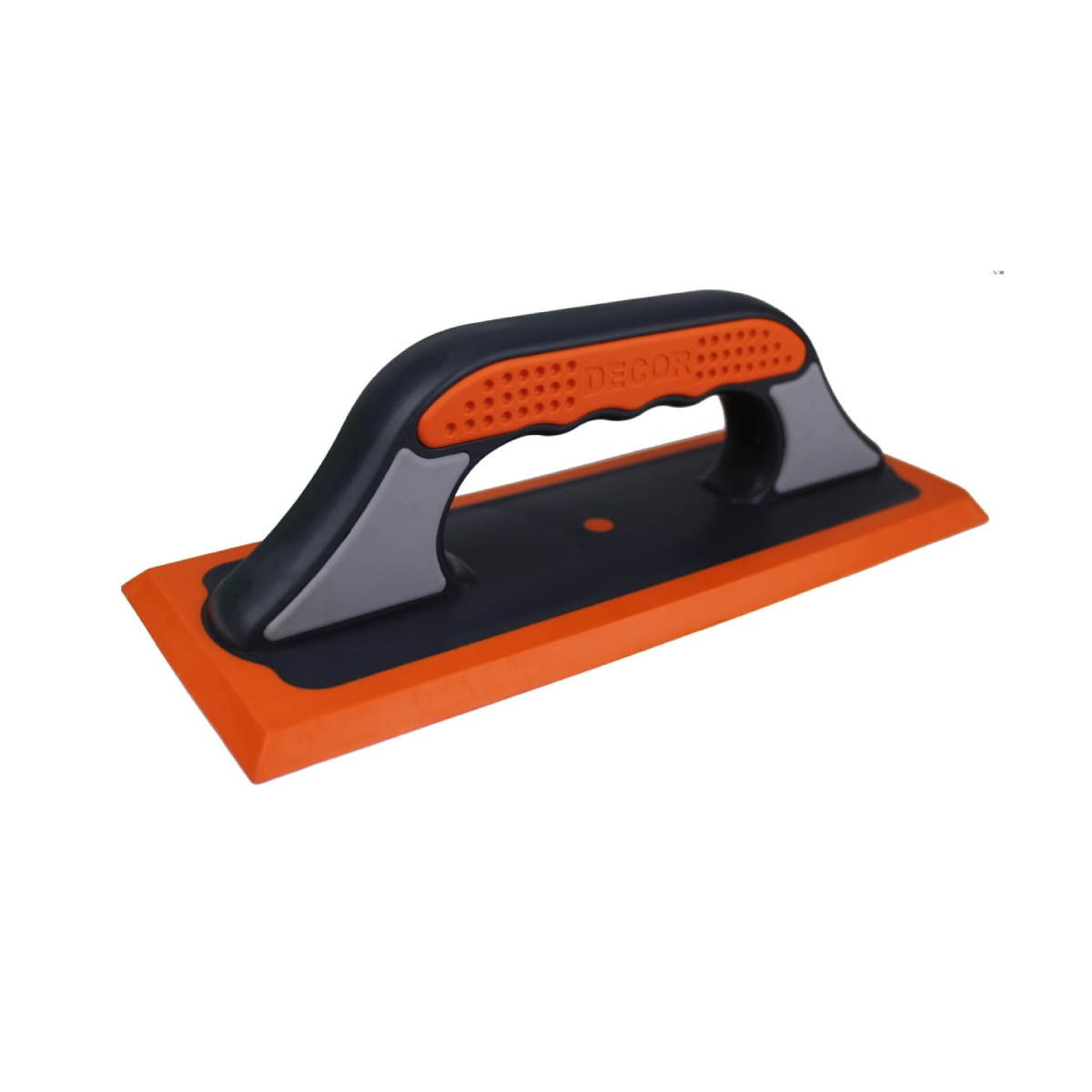 Терка DECOR, 3K, 260х100 мм, мягкая, оранж. резина (570-001)